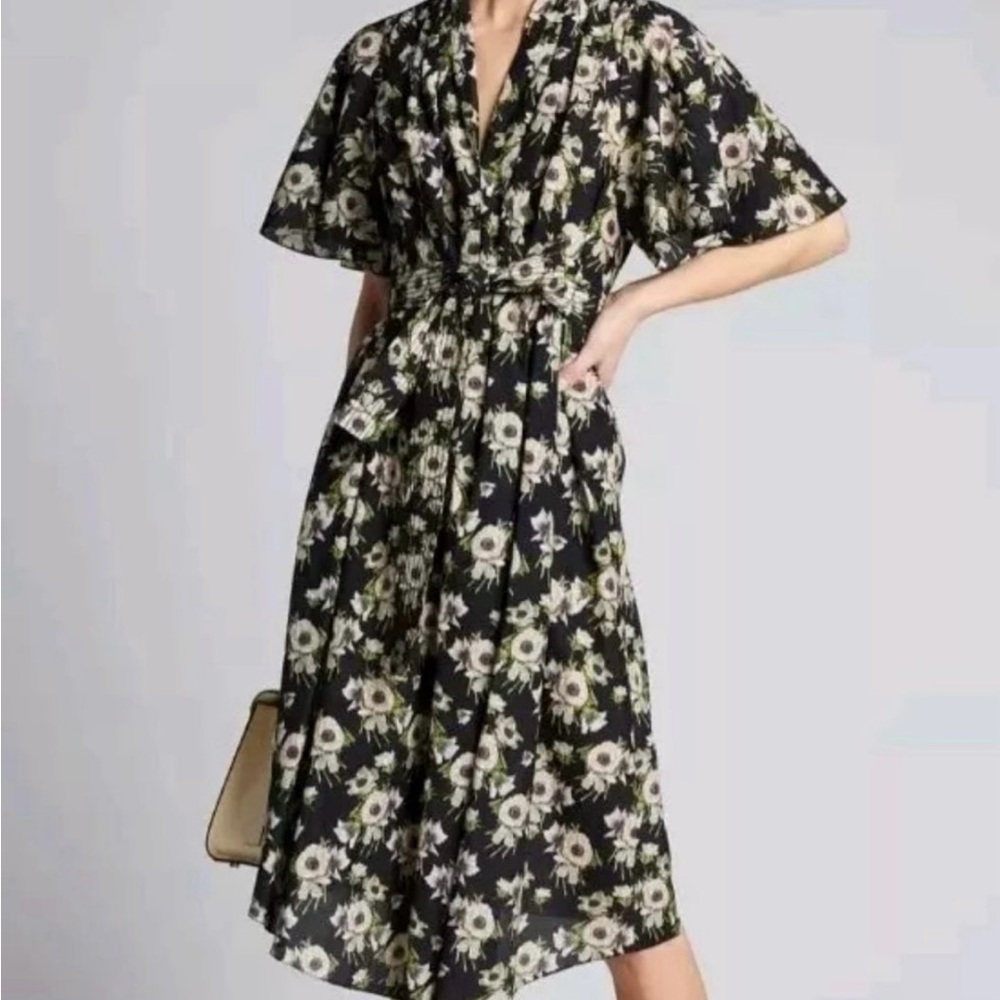 Adam Lippes Women's Assymetric Floral dress